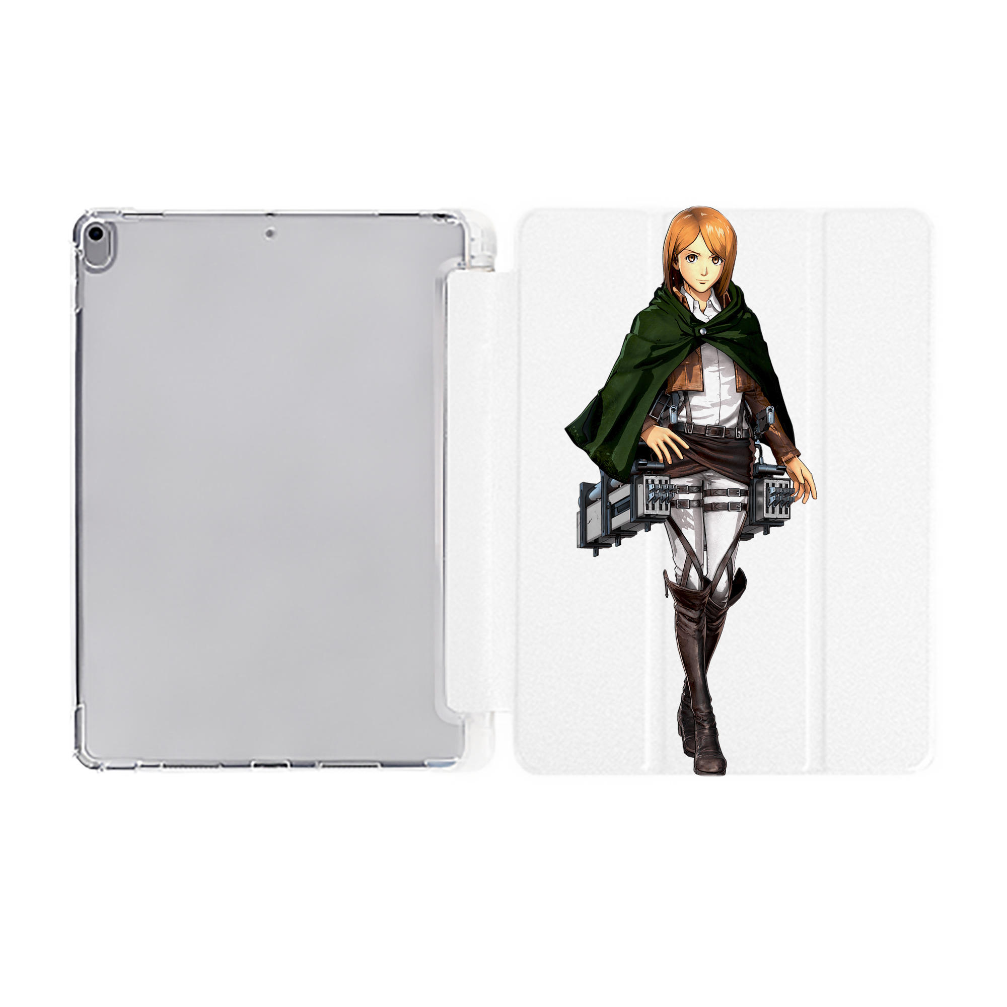 （画像用） 進撃の巨人 ペトラ·ラル Attack on Titan Petra Rall IPad ケース ペン収納付き 三つ折りスタンド PUレザー×シリコン 対応機種9.5/10.5/10.9インチ